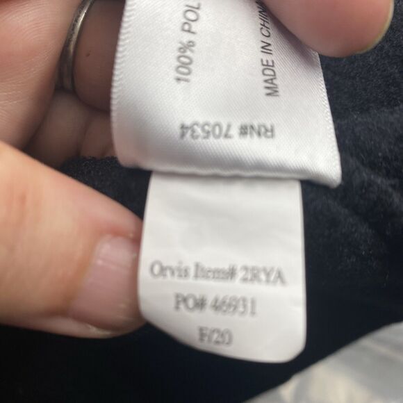 Orvis Fleece Jacket Womens XL Black Full Zip Front Mock Neck - Picture 8 of 8